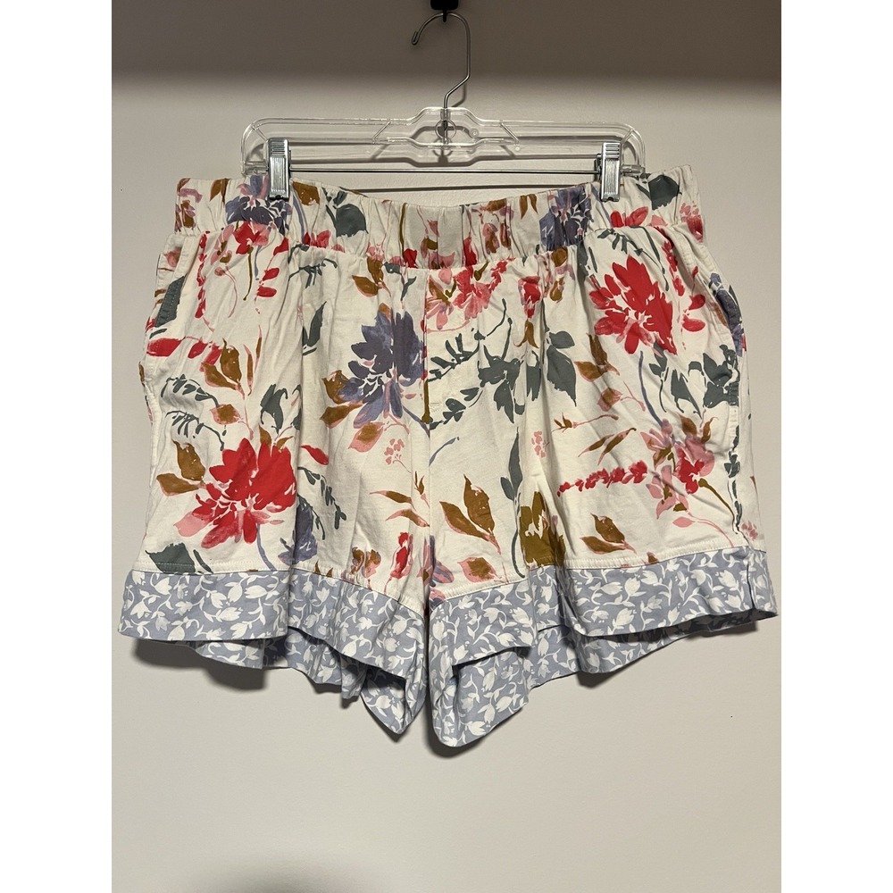 Pact Women's Staycation Sleep Shorts XXXL Dayspring Lounge Pajama Bottoms